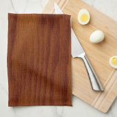 暖かいカシ木穀物の質の一見 キッチンタオル (四つ折り)