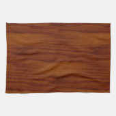 暖かいカシ木穀物の質の一見 キッチンタオル (横)