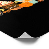 暖かいカボチャスパイスラテドリンク秋コーヒーラテ ポスター (角)