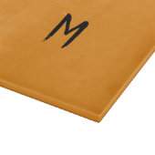 暖かいカボチャ黄色の感謝祭ガモノグラムのラス カッティングボード (角)