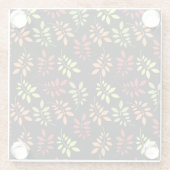 暖かいカラフルトーンの紅葉ガラスコースター ガラスコースター (裏面)