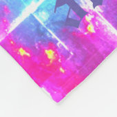 暖かいカラフルフリースパーソナライズされた名 フリースブランケット (角)