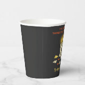 暖かいキャンドルカラフル葉の感謝祭のディナー 紙コップ (右)