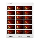 暖かいキャンドルライトクリスマス住所 シール (フルシート)