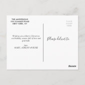 暖かいクリスマスの希望の休日 ポストカード (裏面)