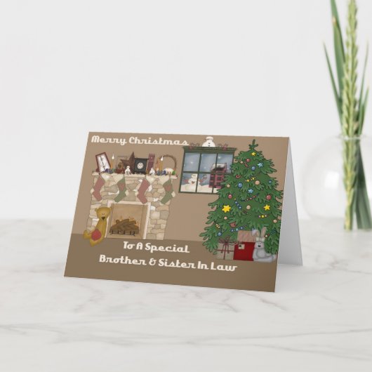 暖かいクリスマスの願い兄弟姉妹 シーズンカード (正面)