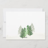 暖かいクリスマスの願い森と居心地の良い暖炉 シーズンカード (裏面)