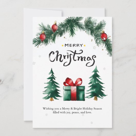 暖かいクリスマスパーティー 招待状 (正面)