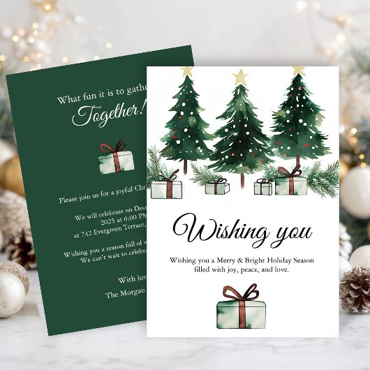 暖かいクリスマスパーティー 招待状