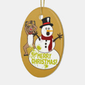 暖かいクリスマスメッセージ セラミックオーナメント (左)