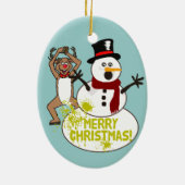 暖かいクリスマスメッセージ セラミックオーナメント (裏面)