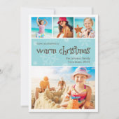 暖かいクリスマス4フォトホリデーカード シーズンカード (正面)