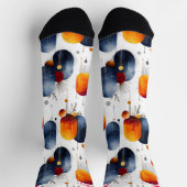 暖かいグラデーションの形状を持つゴールデングローホリデーソックス ソックス (上部)