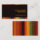 暖かいグレンジーストライプ 名刺 (正面/裏面)