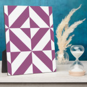 暖かいグレープジオメトリックデコキューブパターン フォトプラーク (側面)