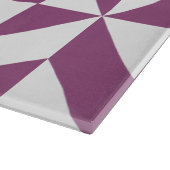 暖かいグレープモノグラム幾何学的デコキューブパターン カッティングボード (角)