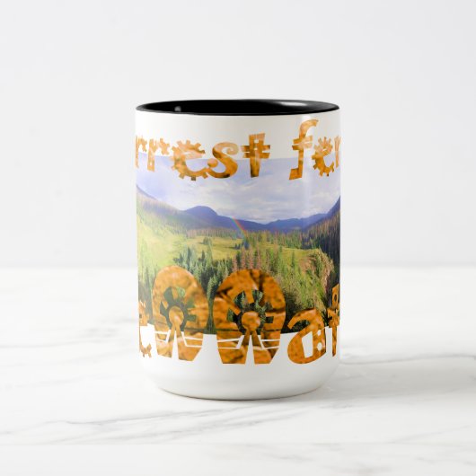 暖かいコーヒーが停止するところForrest Fenn Fennatic ツートーンマグカップ (中央)