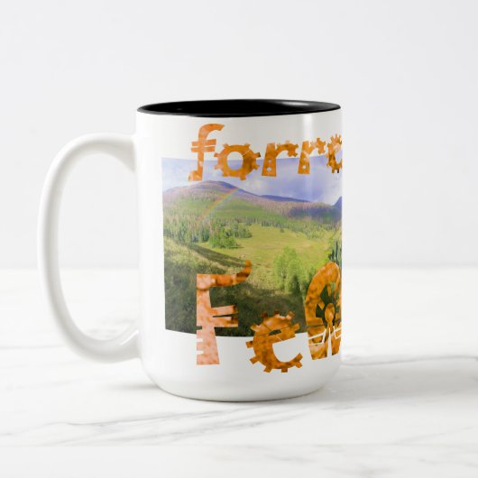 暖かいコーヒーが停止するところForrest Fenn Fennatic ツートーンマグカップ (左)