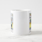 暖かいコーヒーホリデー – おもしろいクリスマスマンガ ジャンボコーヒーマグカップ (正面)