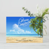 暖かいサニービーチクリスマスカード シーズンカード (スタンド正面)