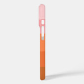 暖かいサンセットピンクテラコッタパーソナライズされた名 Case-Mate iPhoneケース (裏面 / 左)