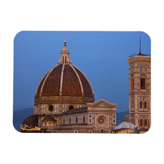 暖かいサンタマリアデルフィオーレ大聖堂のドーム マグネット (横)