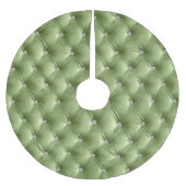 暖かいソフトセージ緑フーベルベット ブラッシュドポリエステルツリースカート (正面)