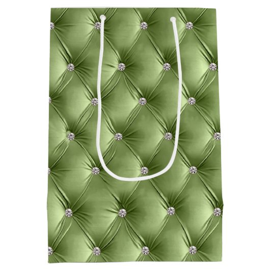暖かいソフトセージ緑ベフェミニンルフェイクベット ミディアムペーパーバッグ (裏面)
