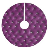 暖かいソフトパープルマゼンタベルベフェイクット ブラッシュドポリエステルツリースカート (正面)