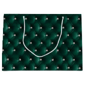 暖かいティール（緑がかった色）グリーンシックフェイクベルベット ラージペーパーバッグ