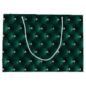 暖かいティール（緑がかった色）グリーンシックフェイクベルベット ラージペーパーバッグ