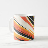 暖かいトーンでの熱い抽象芸術の爆発 コーヒーマグカップ (正面左)