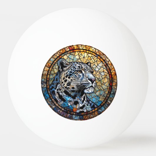 暖かいトーンのヒョウクールョウ 卓球ボール (正面)