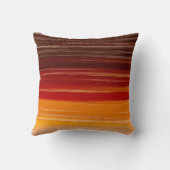 暖かいトーンの海事縞模様 クッション (裏面)