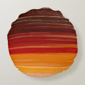 暖かいトーンの海事縞模様 ラウンドクッション (裏面)