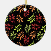 暖かいトーンカラフルの紅葉セラミックオルナム セラミックオーナメント (正面)