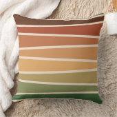 暖かいトーンストライプの クッション (ブランケット)