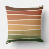 暖かいトーンストライプの クッション (裏面)