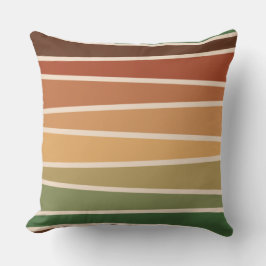 暖かいトーンストライプの クッション
