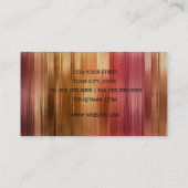 暖かいトーン水の色のストライプ 名刺 (裏面)