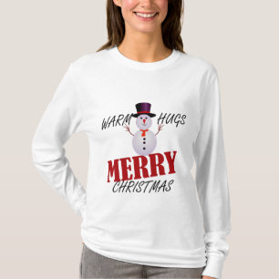 暖かいハグズメリークリスマス Tシャツ