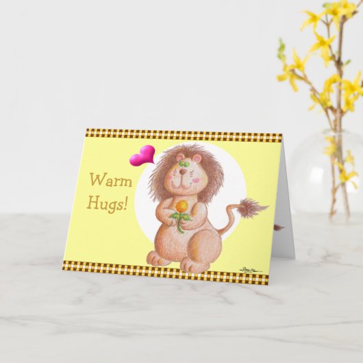 暖かいハグ！ カード (黄色い花)