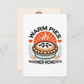 暖かいパイズウォーマーモーメント – 居心地の良い秋デザイン サンキューカード (正面/裏面)