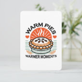 暖かいパイズウォーマーモーメント – 居心地の良い秋デザイン サンキューカード (スタンド正面)