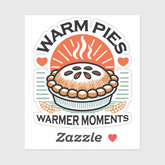 暖かいパイズウォーマーモーメント – 居心地の良い秋デザイン シール (シート)