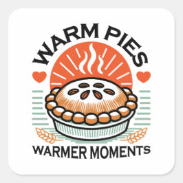 暖かいパイズウォーマーモーメント – 居心地の良い秋デザイン スクエアシール