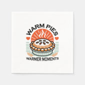 暖かいパイズウォーマーモーメント – 居心地の良い秋デザイン スタンダードカクテルナプキン (正面)