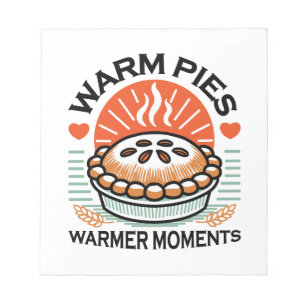 暖かいパイズウォーマーモーメント – 居心地の良い秋デザイン ノートパッド