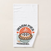 暖かいパイズウォーマーモーメント – 居心地の良い秋デザイン バスタオルセット (ハンドタオル)