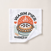 暖かいパイズウォーマーモーメント – 居心地の良い秋デザイン バスタオルセット (ウォッシュタオル)